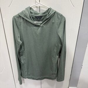 Eddie Bauer Green Pullover Hooded Long Sleeve